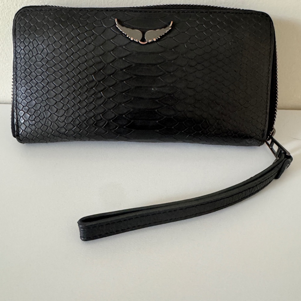 Zadig & Voltaire Compagnon Soft Savage Zip Around Leather Wallet